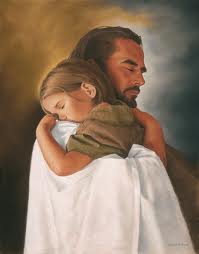 jesus hugging little girl