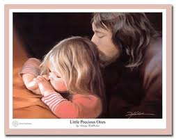 Jesus kissing praying girl