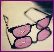 rose colored broken glasses